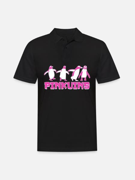 Penguin Funny Penguins - Men's Polo Shirt - black