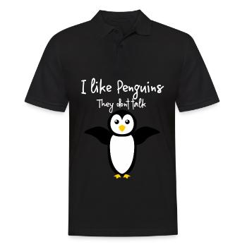 Pingouin pingouins mignons - Polo Homme - noir - Devant - Kai (181cm)