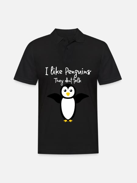 Penguin Cute Penguins - Men's Polo Shirt - black