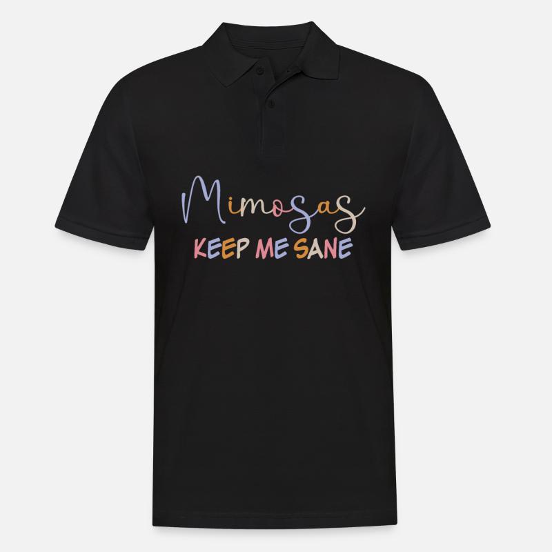 Mimosa Mimosas - Männer Poloshirt - Schwarz