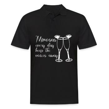 Mimosa Brunch Joke Mimosas - Männer Poloshirt - Schwarz - Vorne - Kai (181cm)