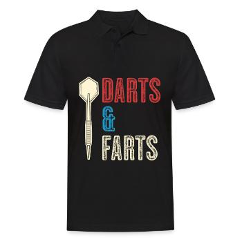 Fléchettes et pets Jeu de fléchettes pour joueur de fléchettes - Polo Homme - noir - Devant - Kai (181cm)