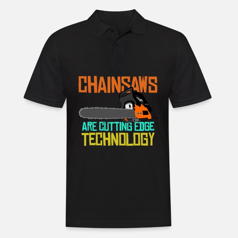Chainsaws Chain Saw Chainsaw - Männer Poloshirt - Schwarz