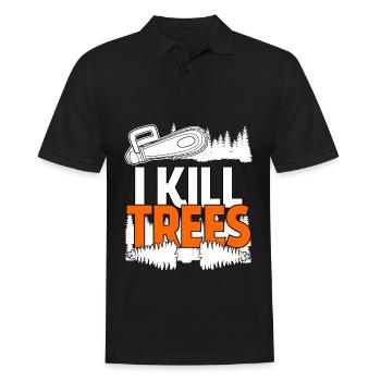 Chainsaws Chainsaw Chain Saw fire wood - Men's Polo Shirt - black - Front - Kai (181cm)