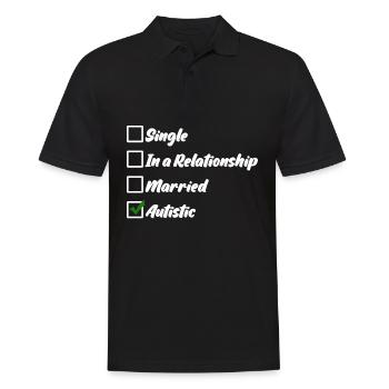 Blague Autiste Autisme Autiste - Polo Homme - noir - Devant - Kai (181cm)