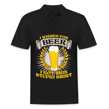 Beer - Männer Poloshirt - Schwarz - Vorne - Kai (181cm)
