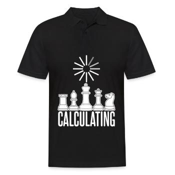 Chess Calculating Chess Board - Männer Poloshirt - Schwarz - Vorne - Kai (181cm)