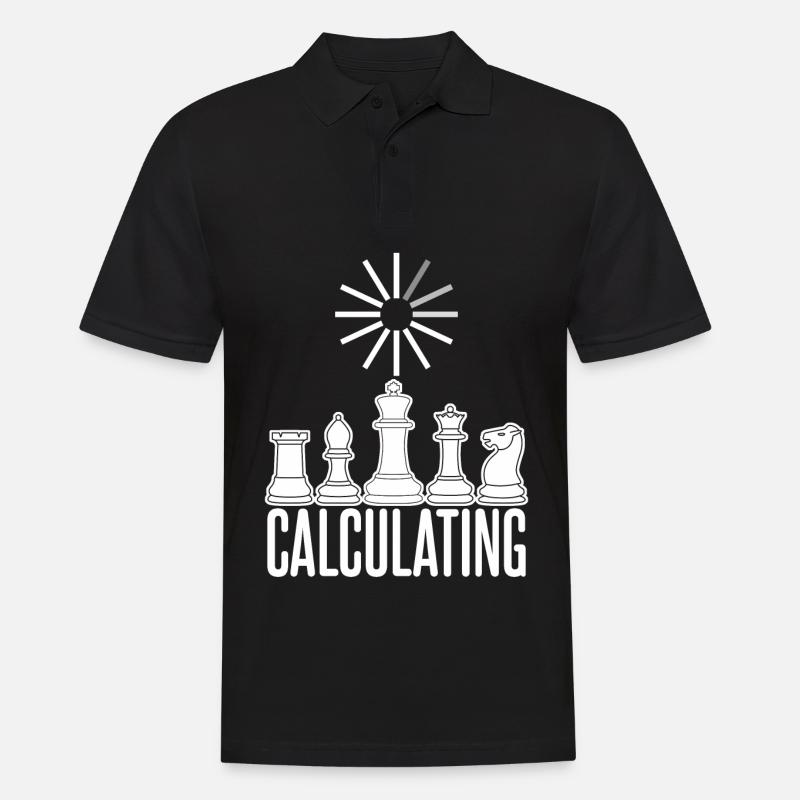 Échiquier Calcul de l’échiquier - Polo Homme - noir