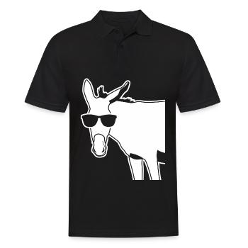 Donkey with Sunglasses Donkeys - Männer Poloshirt - Schwarz - Vorne - Kai (181cm)