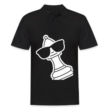 Chess Pieces Chess Board - Männer Poloshirt - Schwarz - Vorne - Kai (181cm)