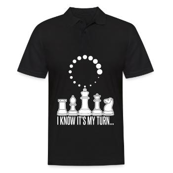 Chess set Calculating Joke chess Player - Men's Polo Shirt - black - Front - Kai (181cm)
