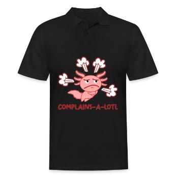 Axolotl Axolotls - Männer Poloshirt - Schwarz - Vorne - Kai (181cm)