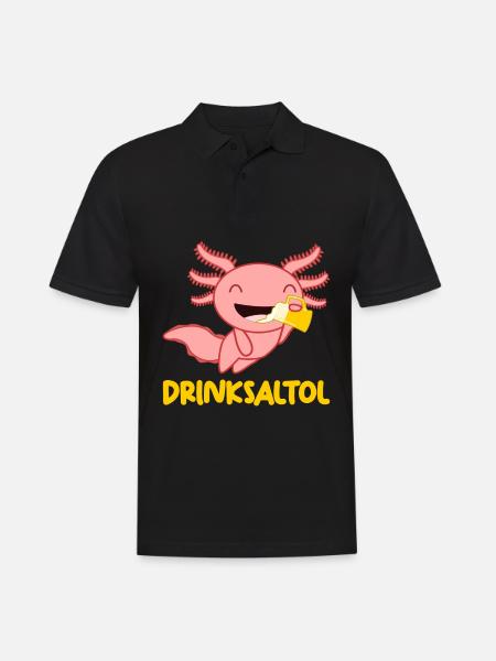 Axolotl Beer Axolotls - Men's Polo Shirt - black