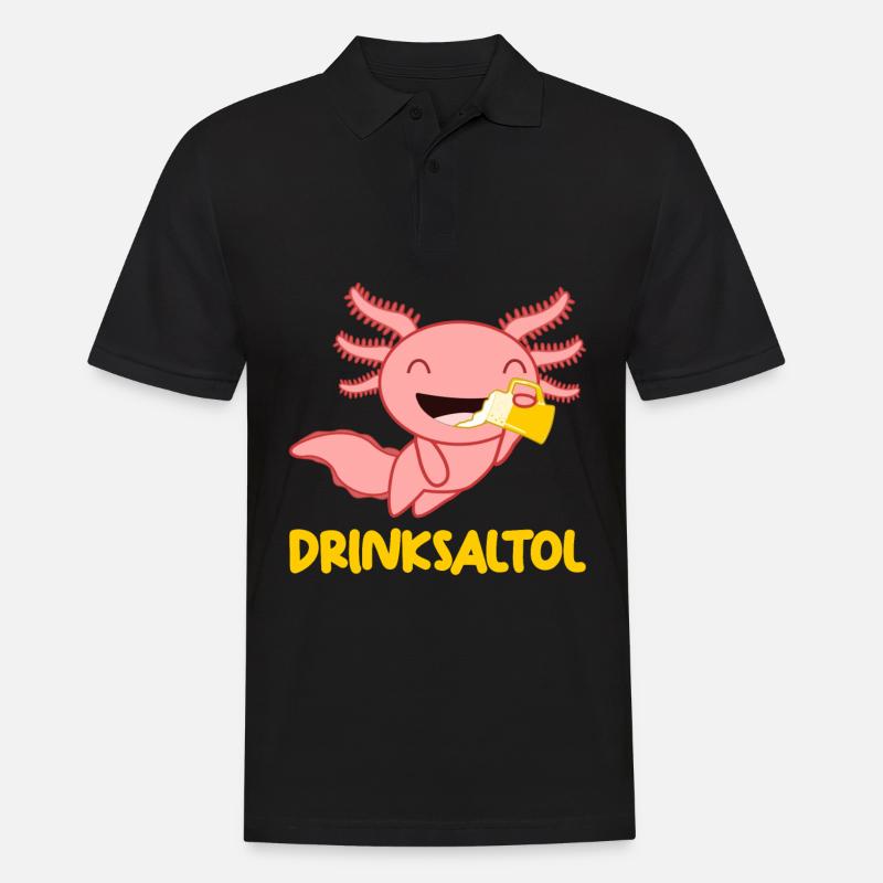 Axolotl Beer Axolotls - Männer Poloshirt - Schwarz