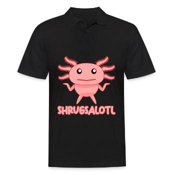 Axolotl Funny Axolotls - Men's Polo Shirt - black - Front - Kai (181cm)