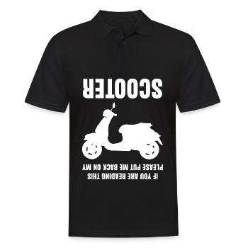 Scooter Blague Moto - Polo Homme - noir - Devant - Kai (181cm)