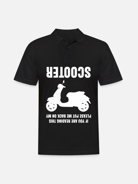 Scooter Joke Motorcycle - Men's Polo Shirt - black