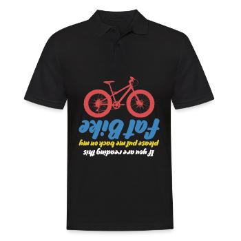 Fat Bike Joke Fat Tires Bike Fatbike - Männer Poloshirt - Schwarz - Vorne - Kai (181cm)
