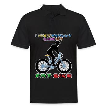 Fat Bike Fat Tires Bike Fatbike - Männer Poloshirt - Schwarz - Vorne - Kai (181cm)