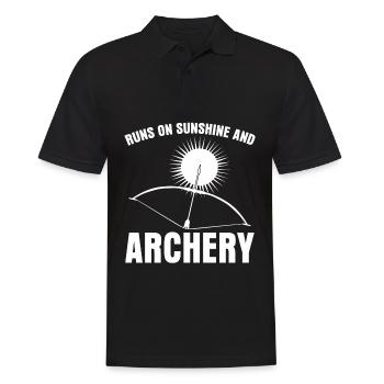 Archery - Men's Polo Shirt - black - Front - Kai (181cm)