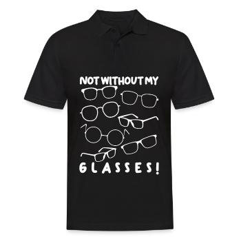 Glasses Eyeglasses Spectacles Opticals - Men's Polo Shirt - black - Front - Kai (181cm)