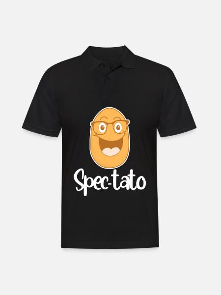 Potato Glasses Spectacles Opticals - Men's Polo Shirt - black