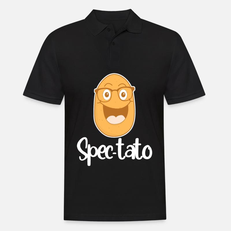 Potato Glasses Spectacles Opticals - Männer Poloshirt - Schwarz