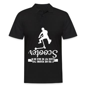 Kick Scooter Skater Scooter Stunt Scooter Kick - Männer Poloshirt - Schwarz - Vorne - Kai (181cm)