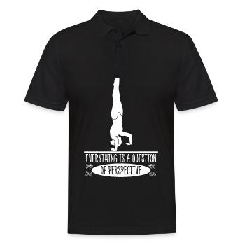 Gymnast Handstand Gymnastics Handstands - Männer Poloshirt - Schwarz - Vorne - Kai (181cm)