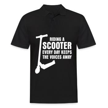 Stunt Scooter Kick Scooter Rider - Männer Poloshirt - Schwarz - Vorne - Kai (181cm)