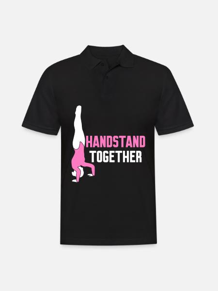 Gymnast Handstand Handstands - Men's Polo Shirt - black