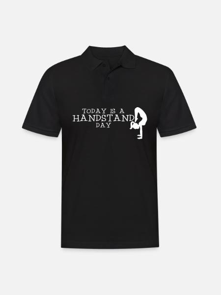 Håndstand Gymnast Håndstand - Herre poloshirt - sort