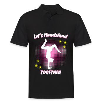 Handstands Gymnast Handstand - Männer Poloshirt - Schwarz - Vorne - Kai (181cm)