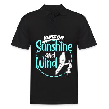 Winging Wing Foiling Wing Surfing - Men's Polo Shirt - black - Front - Kai (181cm)