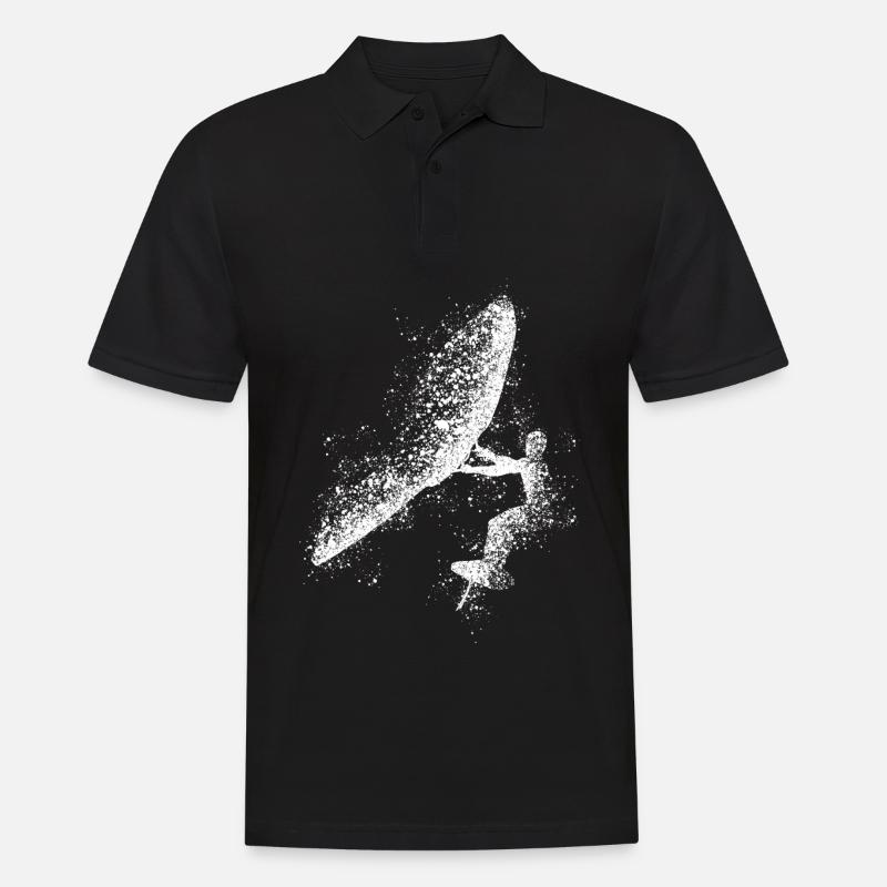 Wing Foiling Winging Wing Surfing - Männer Poloshirt - Schwarz