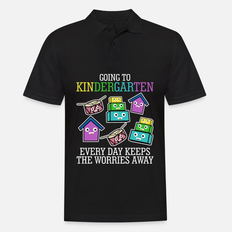 Kindergarten - Männer Poloshirt - Schwarz