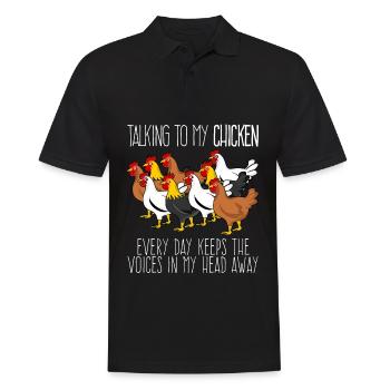 Chickens Poultry Chicken Farmer - Männer Poloshirt - Schwarz - Vorne - Kai (181cm)