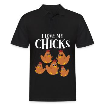 Poultry Farmer Chicken Farm Chickens - Männer Poloshirt - Schwarz - Vorne - Kai (181cm)