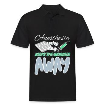 Médecin anesthésiste Infirmière Hôpital - Polo Homme - noir - Devant - Kai (181cm)
