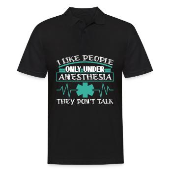 Anesthetist Nurse Doctor Hospital - Männer Poloshirt - Schwarz - Vorne - Kai (181cm)