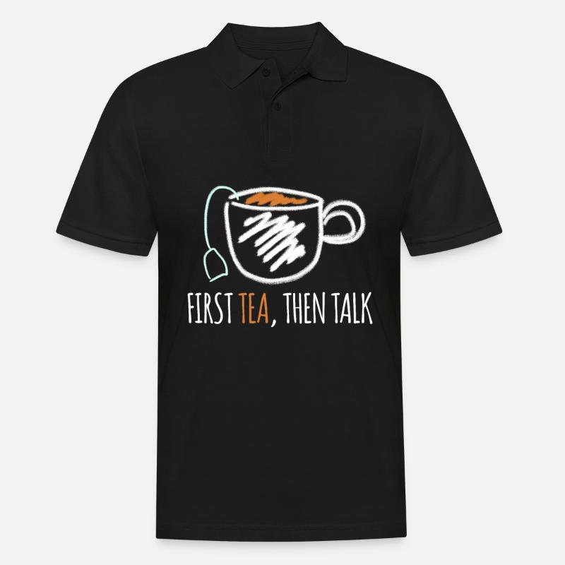 Teapot Tea Cup Tea Mug Tea Bag - Männer Poloshirt - Schwarz