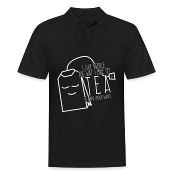 Tea Cup Misanthrope Teapot Tea Bag - Men's Polo Shirt - black - Front - Kai (181cm)