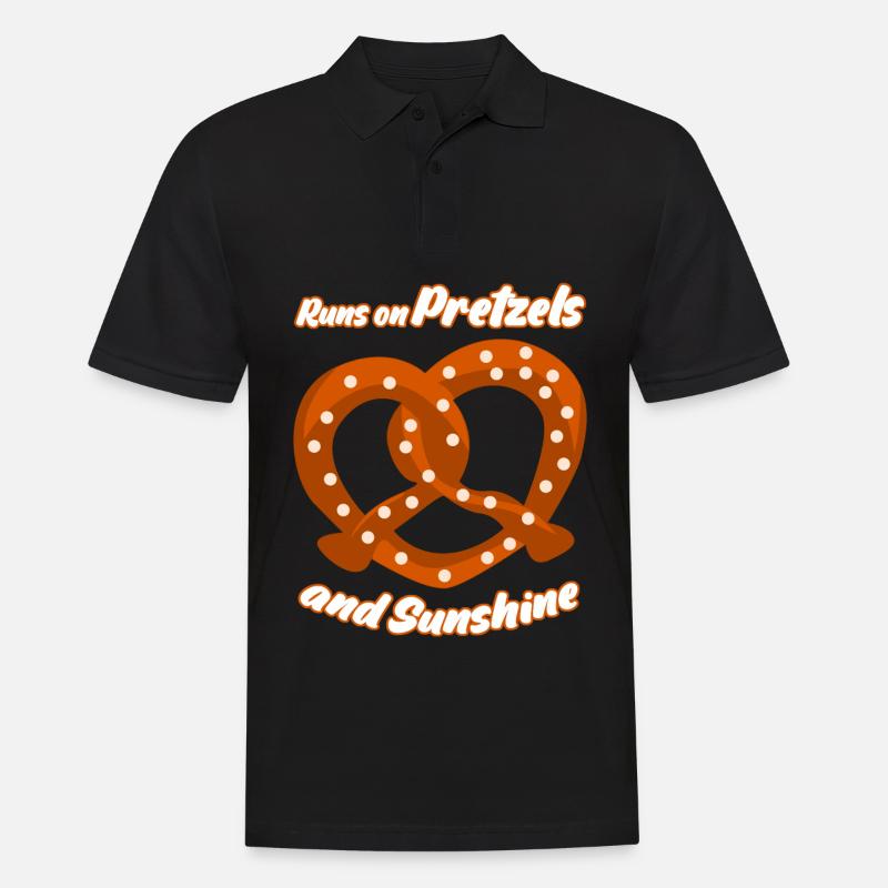 Pretzel - Männer Poloshirt - Schwarz