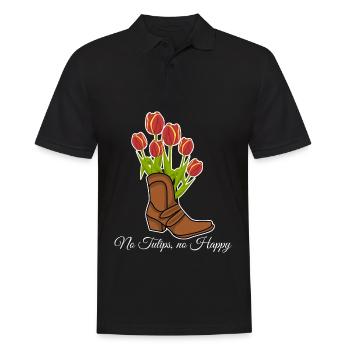 Tulips Flowers Boot Garden Tulip - Men's Polo Shirt - black - Front - Kai (181cm)