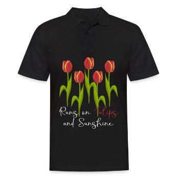Tulipes Jardin Tulipes Fleurs - Polo Homme - noir - Devant - Kai (181cm)