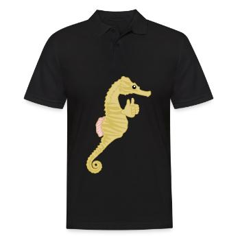 Hippocampe Pouces Hippocampes - Polo Homme - noir - Devant - Kai (181cm)