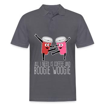 Boogie Woogie Coffee Dance Dancing - Männer Poloshirt - Anthrazit - Vorne - Nico (186cm)