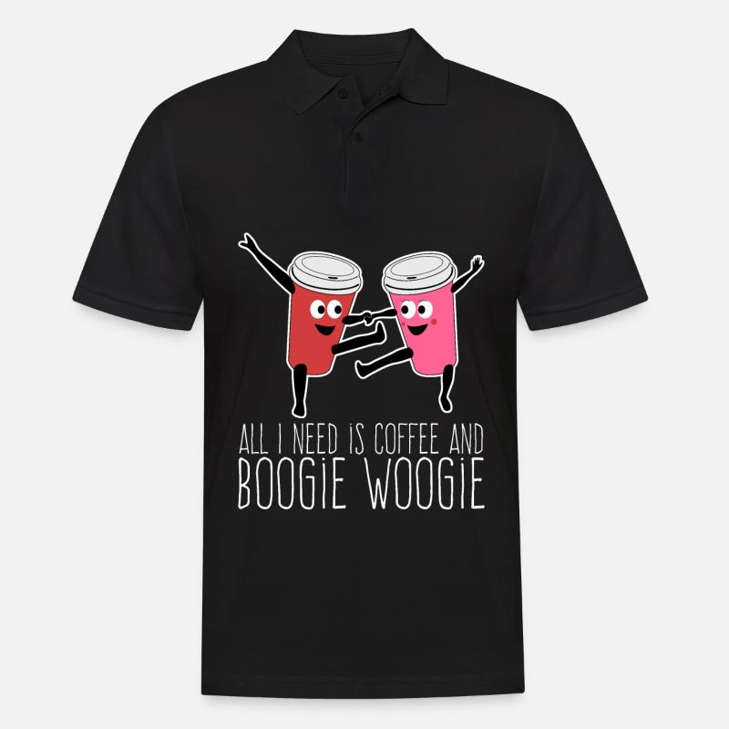 Boogie Woogie Coffee Dance Dancing - Men's Polo Shirt - black