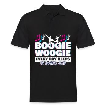 Boogie Woogie Dance Retro Swing - Männer Poloshirt - Schwarz - Vorne - Kai (181cm)