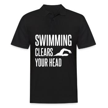 Entraîneur de piscine Nageur - Polo Homme - noir - Devant - Kai (181cm)